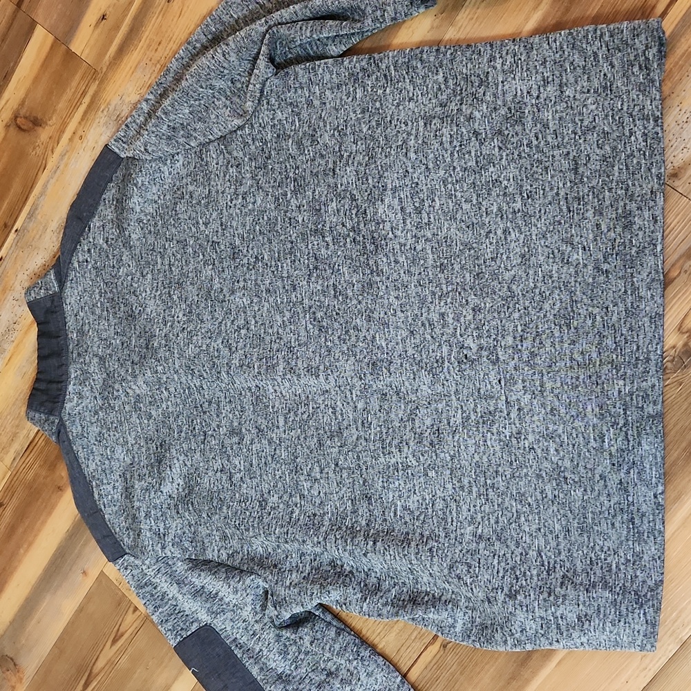 Greg Norman Collection Light Gray Heathered Stand-Up Collar Pullover - Picture 4 of 5